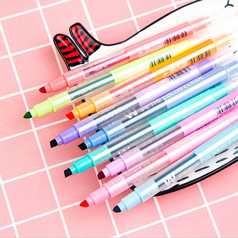 Highlighter Set Pastel - Juego de Marcadores de Doble Punta