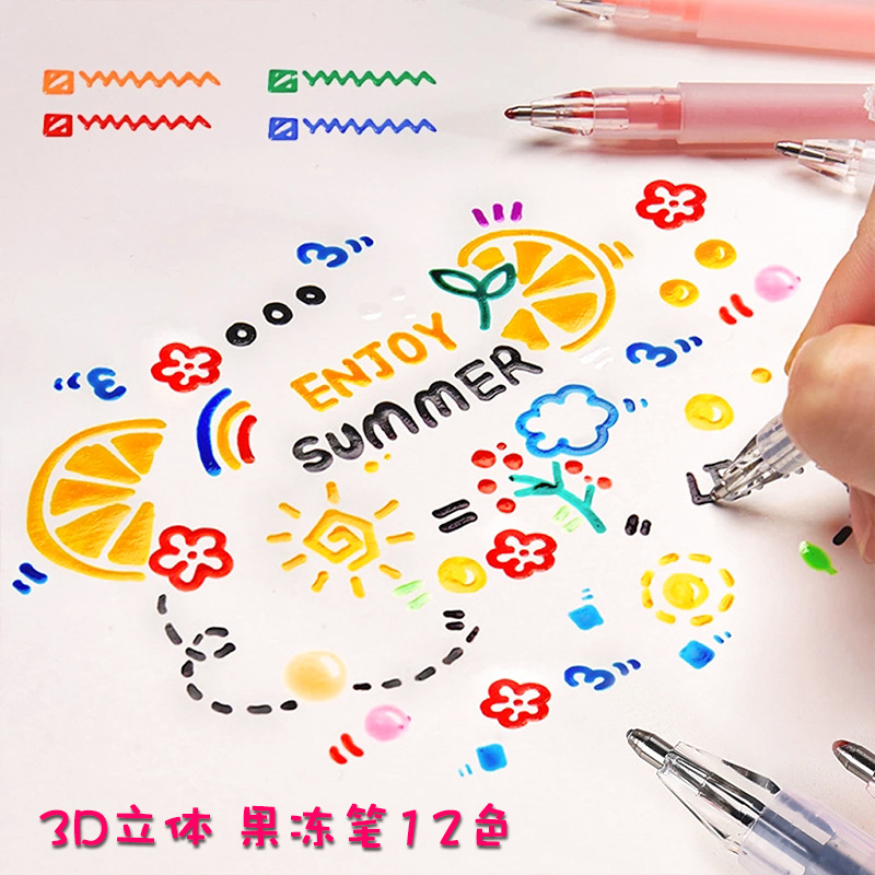 Bolígrafo de gelatina tridimen - Gel Ink Pen Set reseña y precio