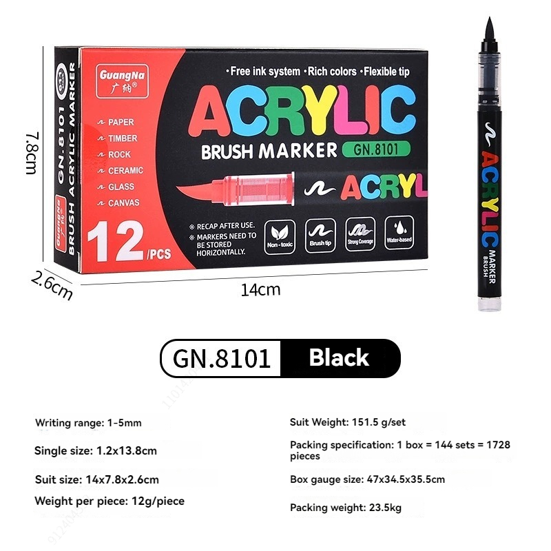 Juego de 12 Marcadores Acrílic - Whiteboard Marker Set reseña y precio
