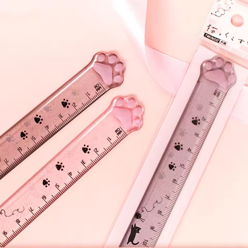 Regla con diseño de pata de ga - Ruler Set Transparent reseña y precio