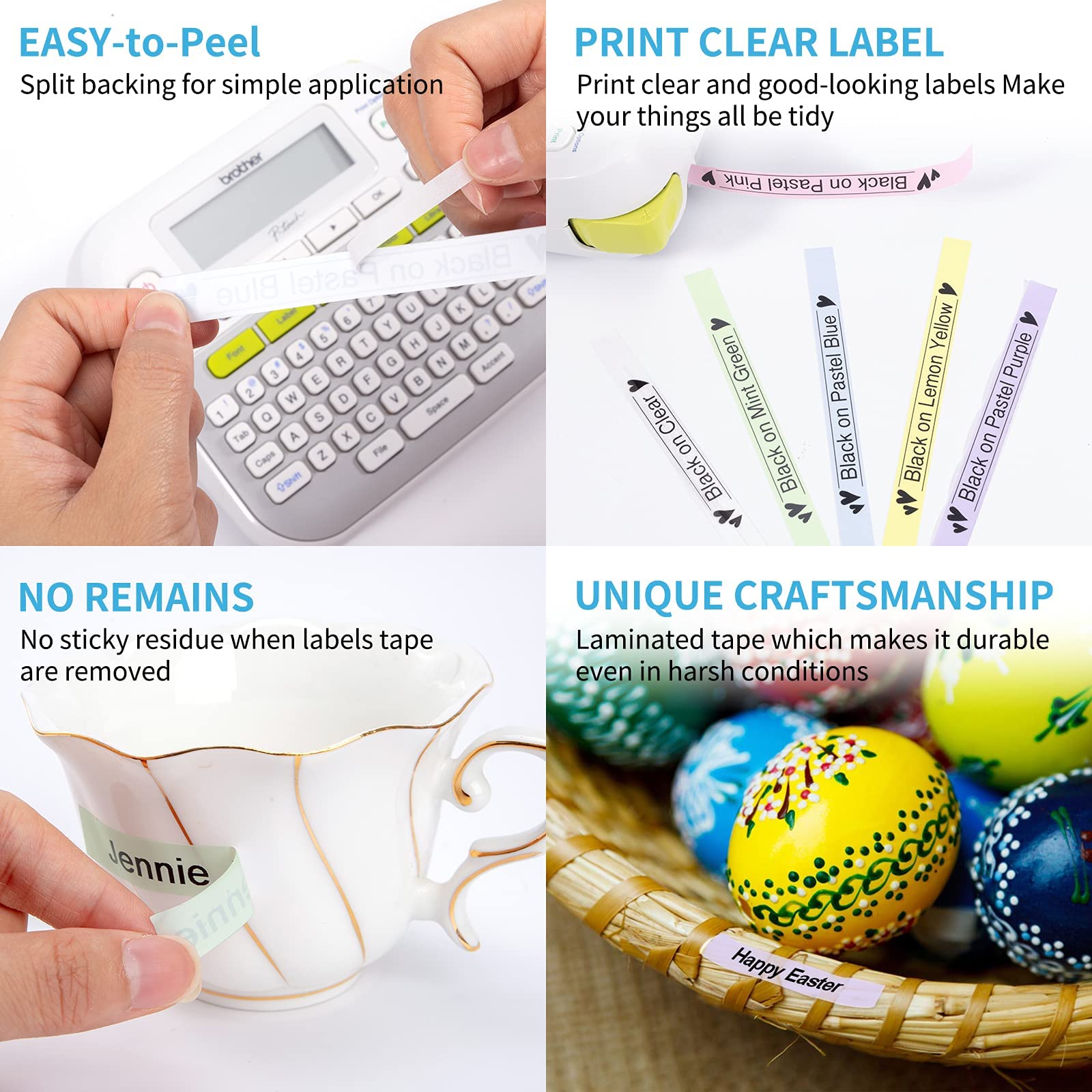 Cinta mate de 5 colores pálido - Label Printer Tape reseña y precio